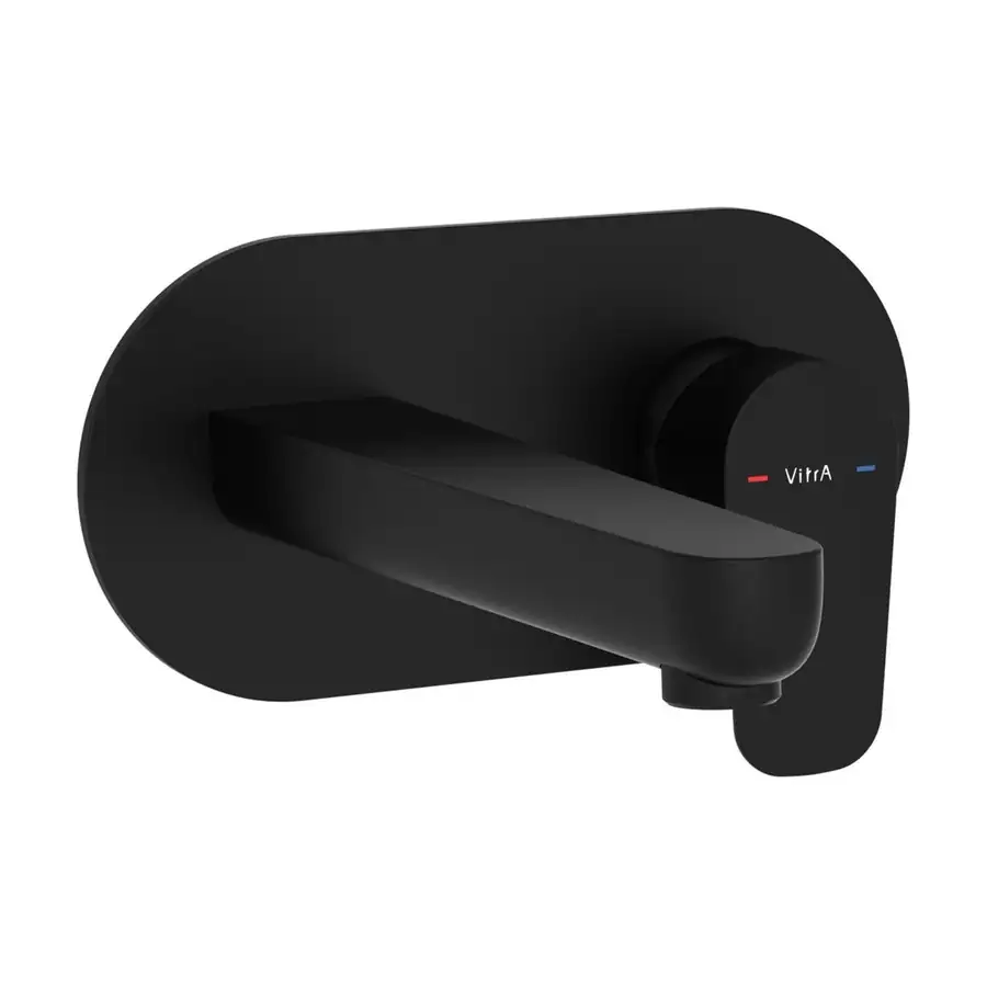 VitrA Matt Black Wall Mixer Tap Low Pressure - VTTS1128