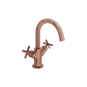 VitrA Basin Mixer VTTS1180 Low Pressure Deck Mounted Featuring Soft Copper