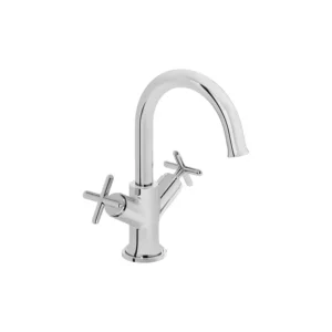 VitrA Basin Mixer VTTS1196 Low Pressure Deck Mounted Cross Handles Chrome Finish