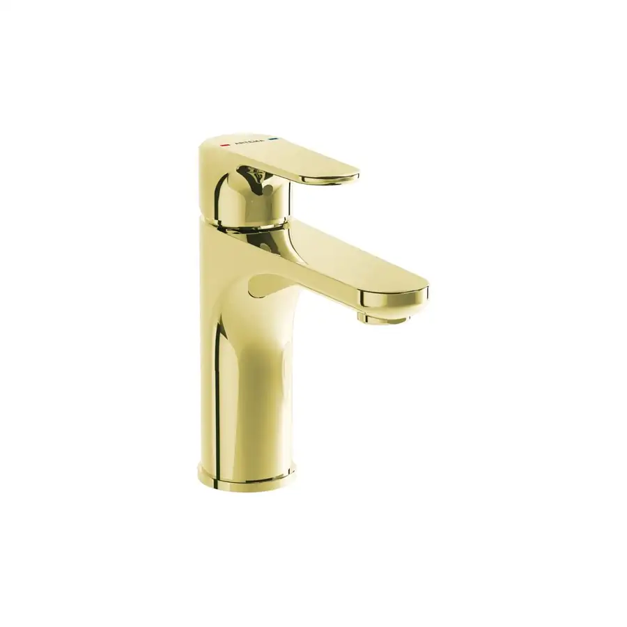 VitrA Soft Gold Basin Mixer Deck Mounted Curved Design - VTTS1430