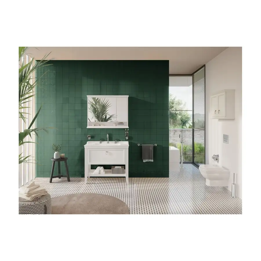 VitrA Chrome Three Hole Basin Mixer Low-Pressure Deck Mounted - VTTS3030 - Image 2