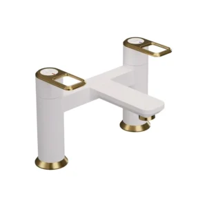 Abode Bath Filler AB2796 Low Pressure Deck Mounted Matte White Brass
