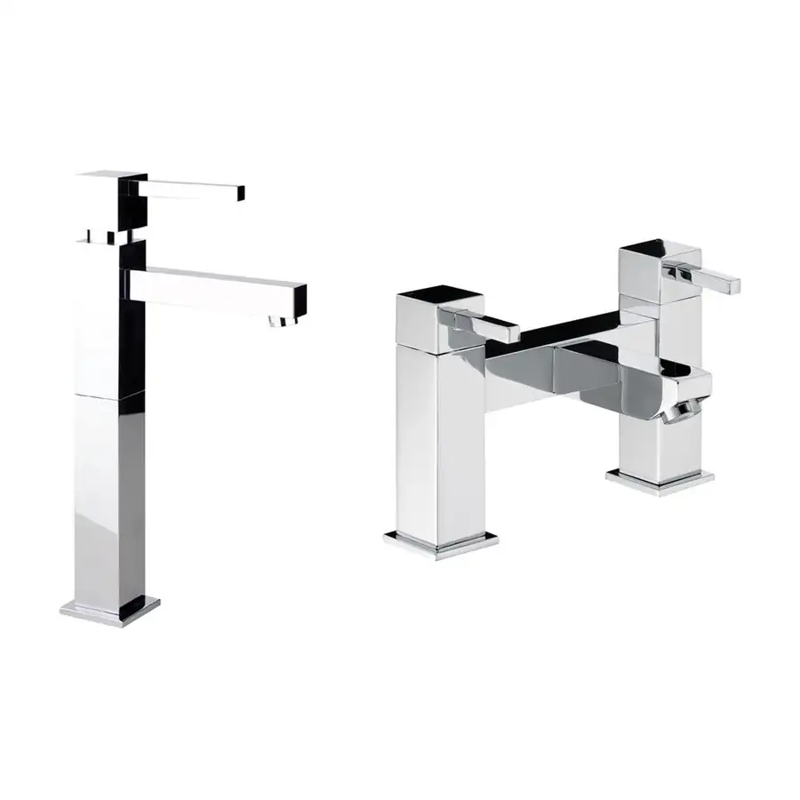 Abode Bath Filler ABPK0018 Chrome Tall Basin Mixer Kit