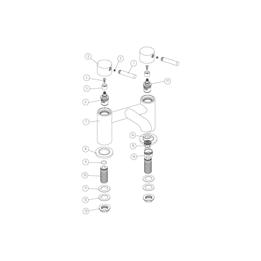 Modish Bath Filler DITB1154 Matt Black - Image 2