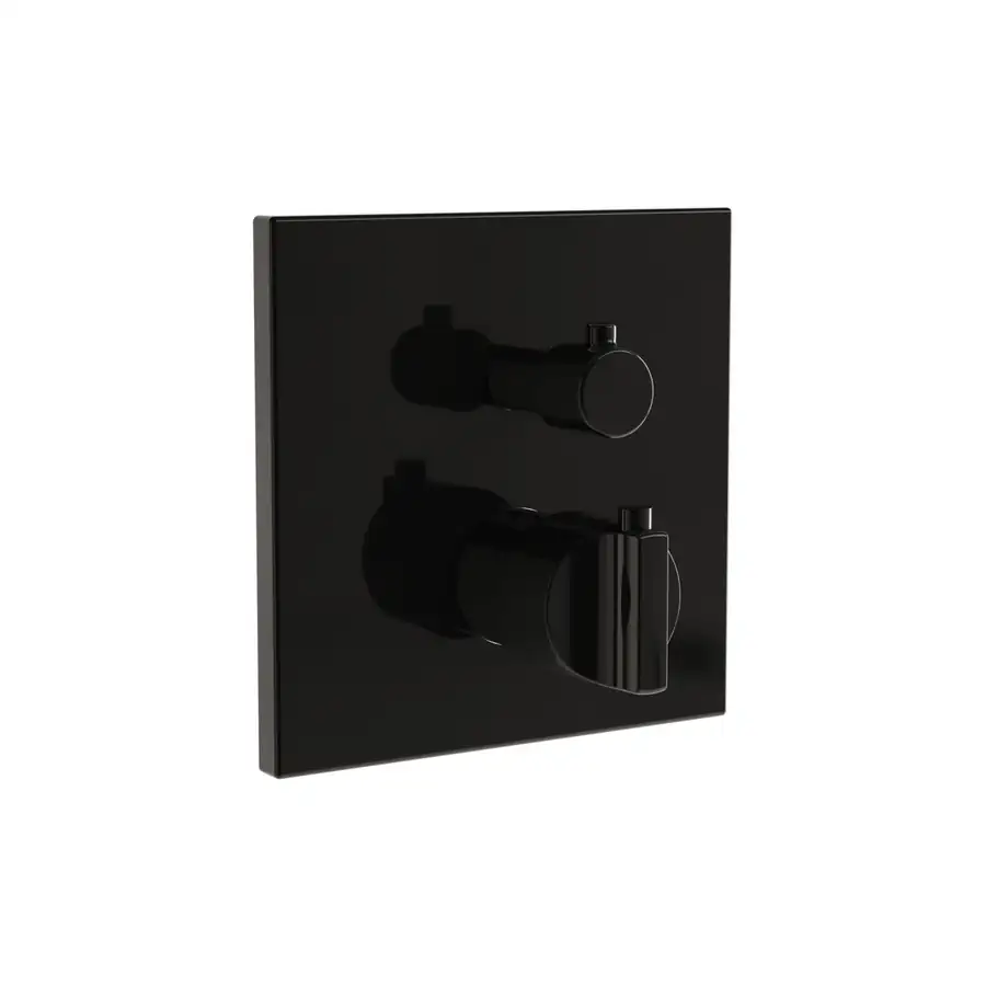 VitrA Bath Shower Mixer Gloss Black Thermostatic VTCM0340