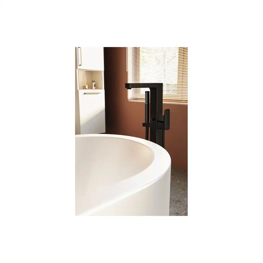 VitrA Root Square Matt Black Bath Shower Mixer VTTB1082 - Image 2