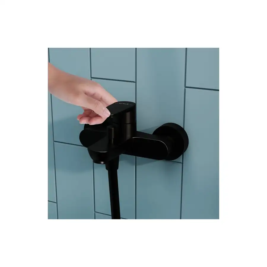 VitrA Bath Shower Mixer Low Pressure VTTB2006 Matt Black - Image 4