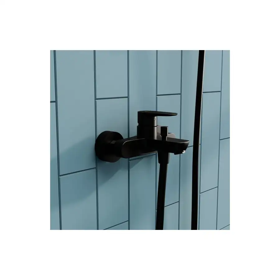 VitrA Bath Shower Mixer Low Pressure VTTB2006 Matt Black - Image 2