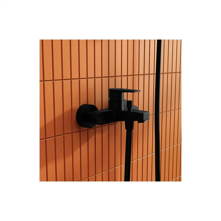 VitrA Low Pressure Bath Shower Mixer Matt Black VTTB2010 - Image 2