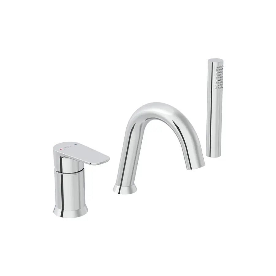 VitrA 3 Hole Bath Shower Mixer Chrome VTTB3002