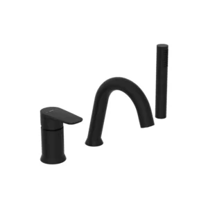 VitrA 3 Hole Bath Shower Mixer Matt Black VTTB3004