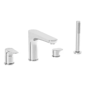 VitrA 4 Hole Chrome Bath Shower Mixer Low Pressure VTTB4010