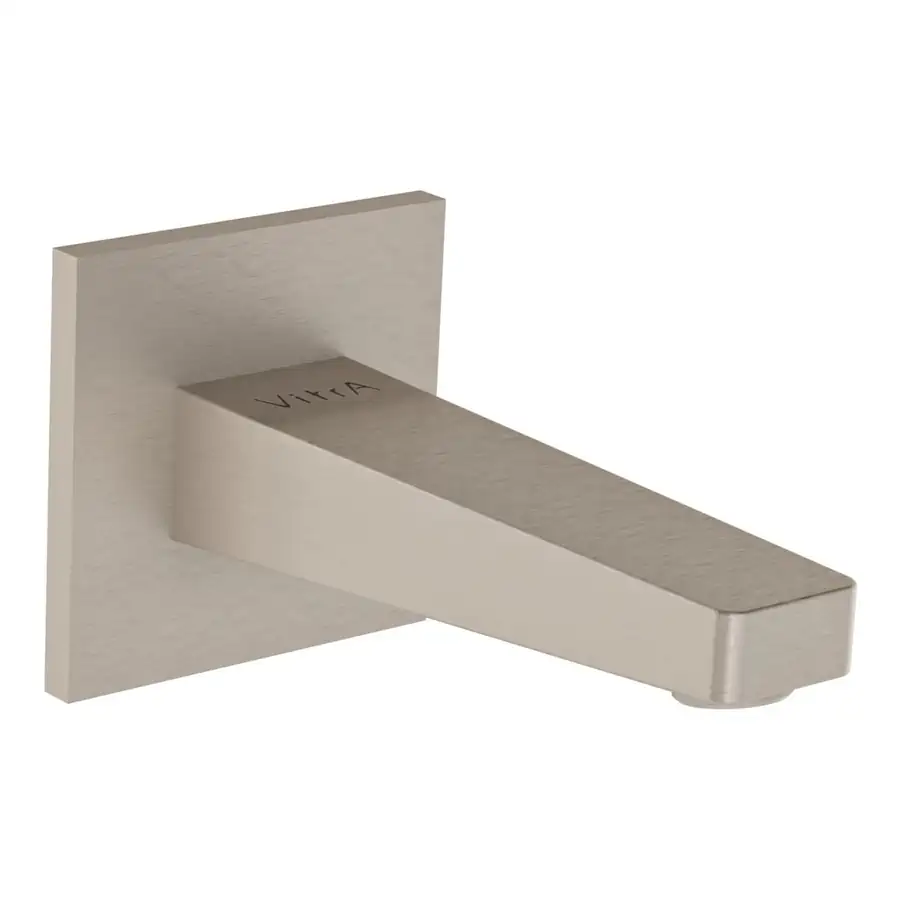 VitrA Root Square Bath Spout Brushed Nickel VTTB1086