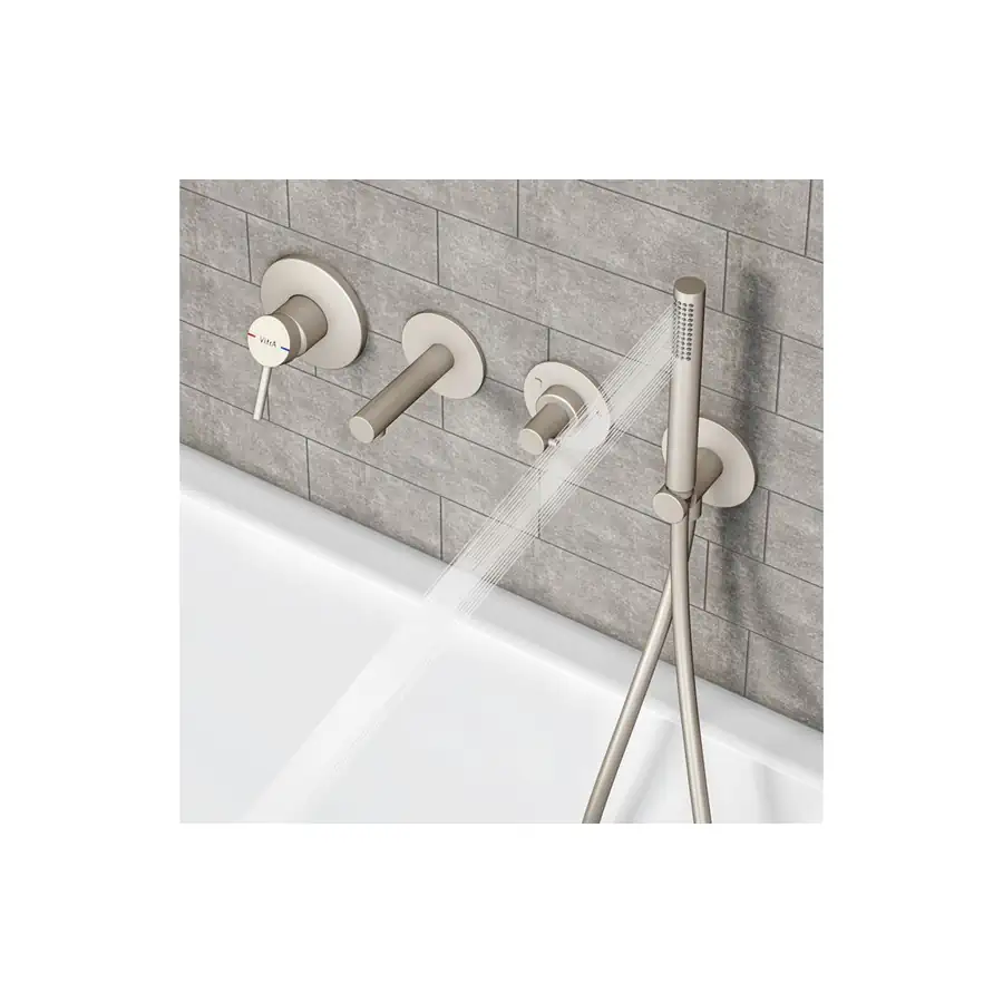 VitrA Bath Spout Brushed Nickel Low Pressure - Image 2