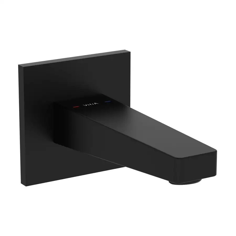 VitrA Root Square Matt Black Bath Spout VTTB1180