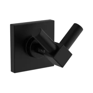 VitrA Bathrobe Holder VTAC0080 Matt Black Groove Style Chrome