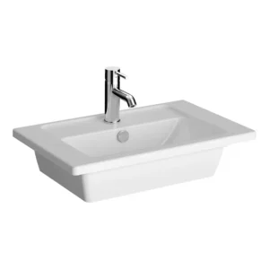 VitrA Compact Basin VTPB1068 White Fire Fine Clay 1 Tap Hole