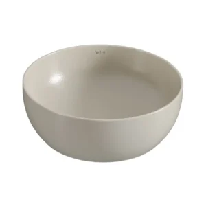 VitrA Recycled Basin VTPB0218 Zero Tap Hole Matt Taupe