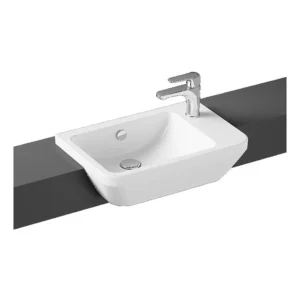 VitrA Semi Recessed Basin VTPB1162 White Fire Fine Clay Hygiene Technology