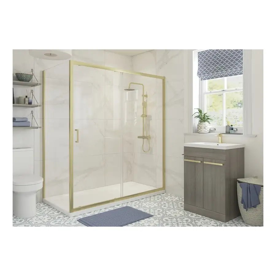 RefleXion 700mm Side Panel DIED7030 - Brushed Brass