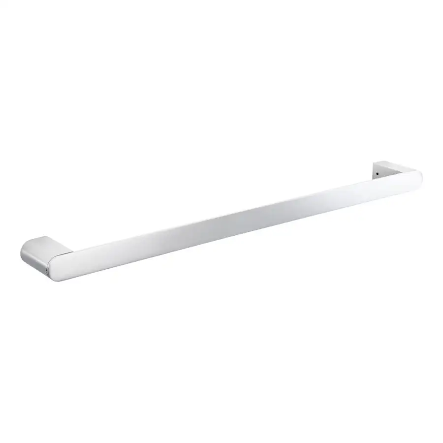 Abode Single Towel Rail ABX1101 Solid Brass Soft Square Wall Fixing
