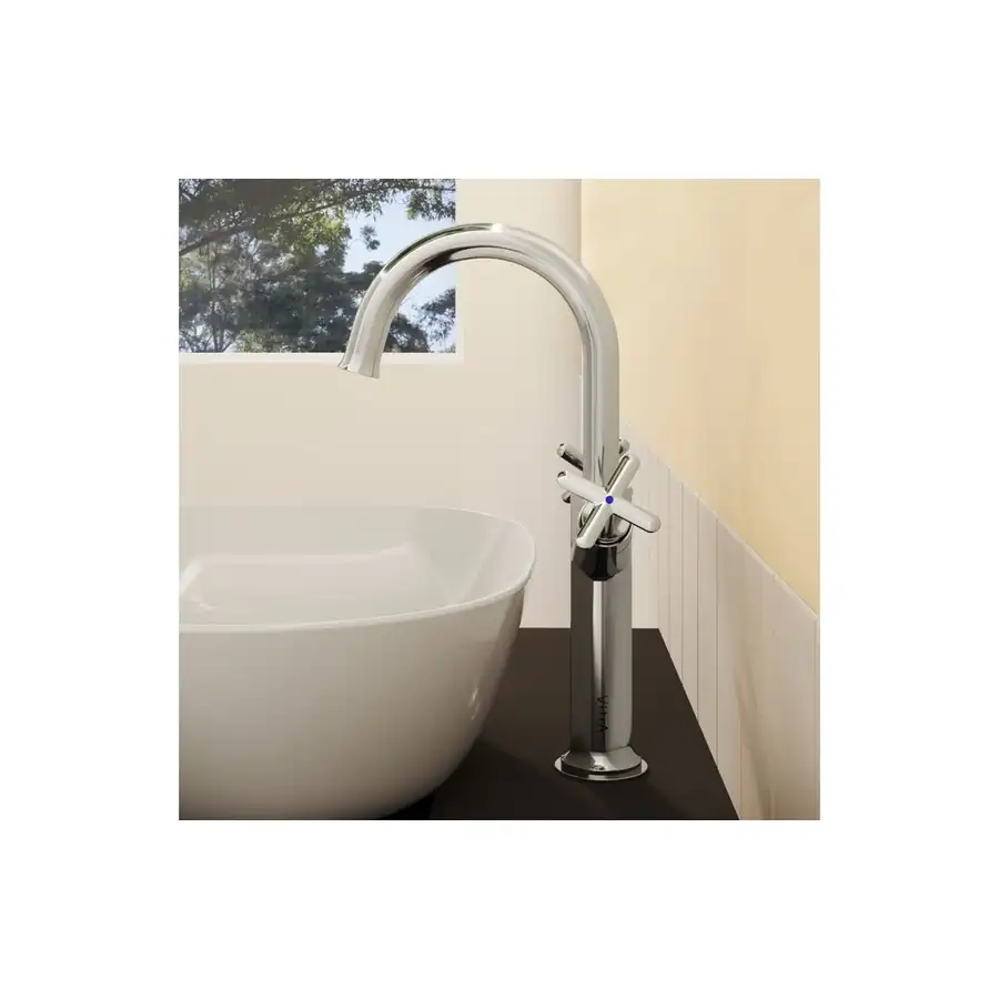 VitrA Classic Chrome Tall Mixer Low Pressure Deck Mounted - VTTS1154 - Image 4
