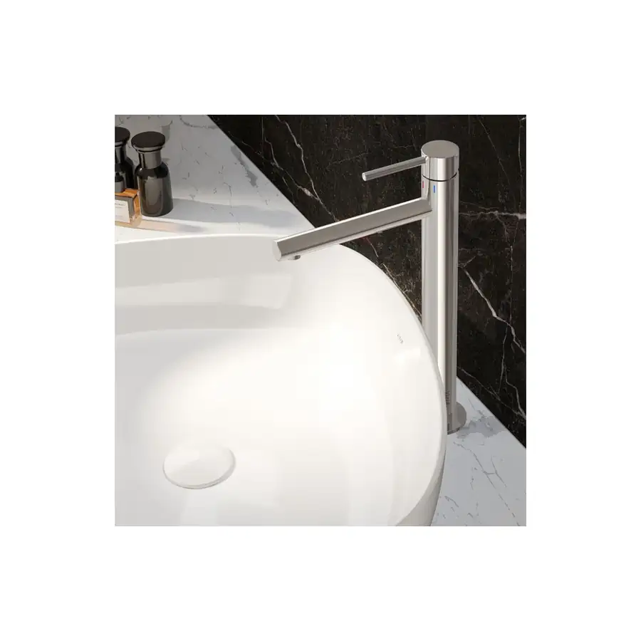 VitrA Tall Basin Mixer Low Pressure Deck Mounted Chrome - Image 2