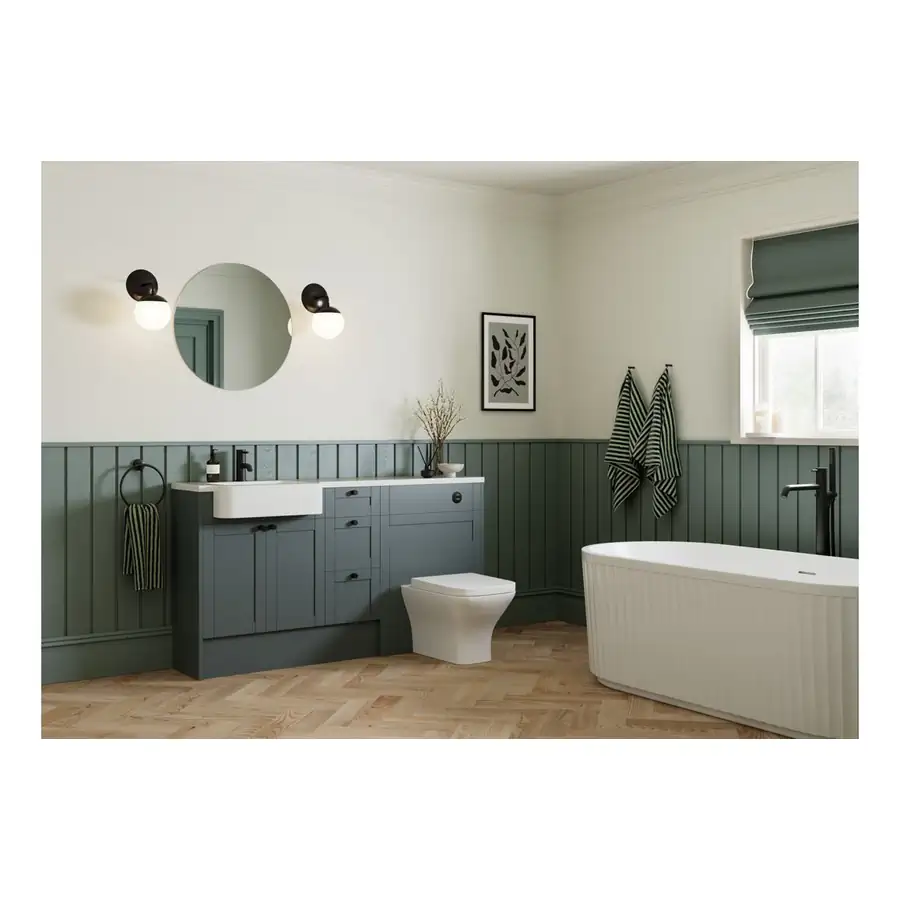 Modish Toilet Roll Unit DIFTP5300 Two Shelves Adjustable Leg Height - Image 2