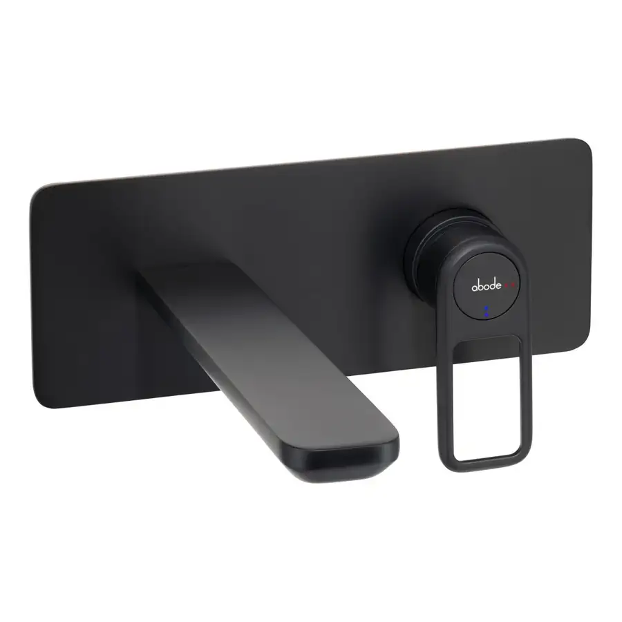 Abode Wall Mounted Mixer AB2862 Matt Black 5L Water Saving