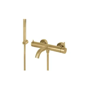 Vema Wall Mounted Mixer DICM0838 High Pressure Brushed Brass Shower Bracket