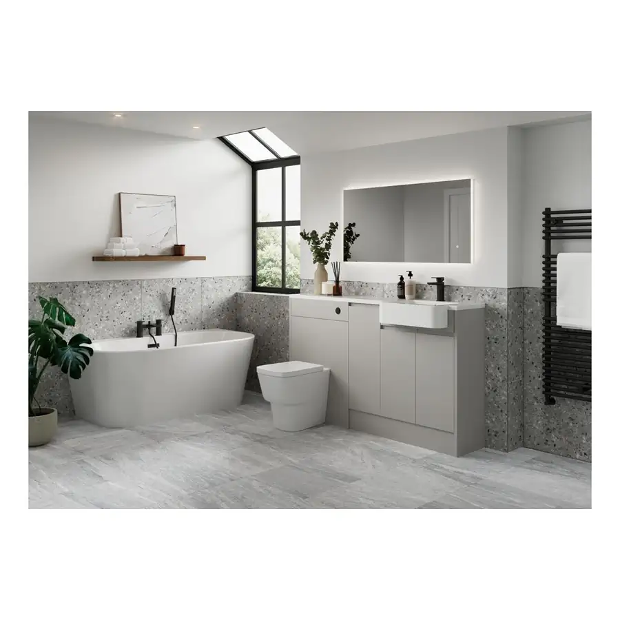 Modish WC Unit DIFTP3474 Slim 600mm Dove Grey - Image 2