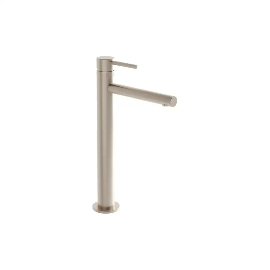 VitrA Brushed Nickel Extra Tall Basin Mixer Deck Mounted - VTTS1320