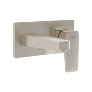 VitrA Square Wall Mounted Basin Mixer Low Pressure Brushed Nickel - VTTS1336