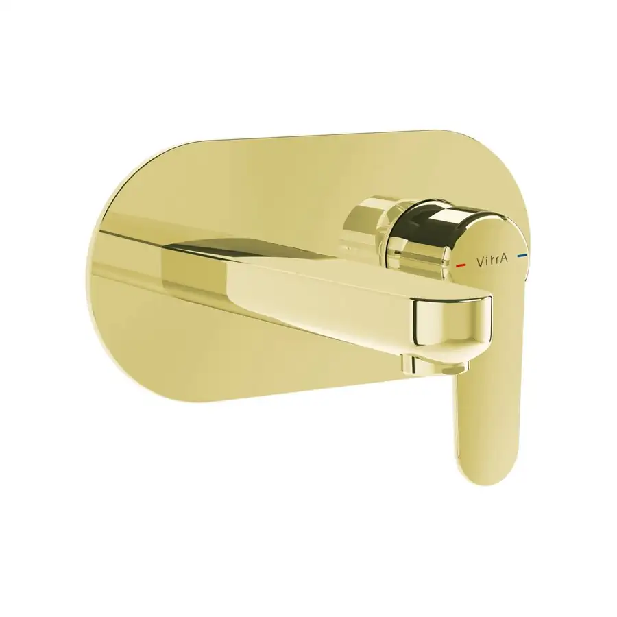 VitrA Round Integrated Basin Mixer Integrated with Soft Gold Finish - VTTS1436