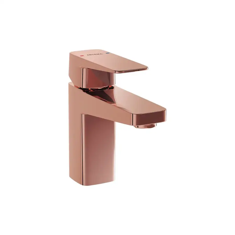 VitrA Modern Square Basin Mixer Low-Pressure Deck Mounted Soft Copper - VTTS1470