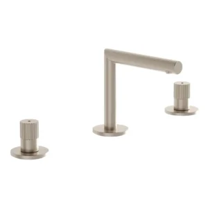 VitrA Brushed Nickel Basin Mixer Deck Mounted 3-Hole - VTTS3040