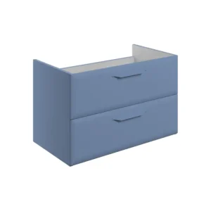Bathrooms to Love Matt Misty Blue Basin Unit 795mm Two Drawer with Smart Slide - DIFT4034