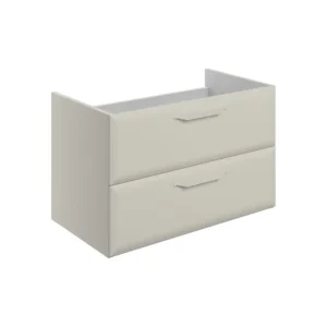 Wall Hung 2 Drawer Basin Unit Matt Latte DIFT4056