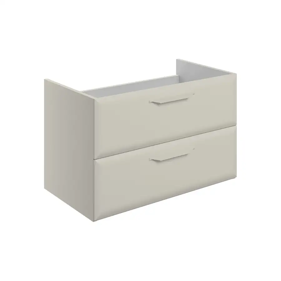 Wall Hung 2 Drawer Basin Unit Matt Latte DIFT4056