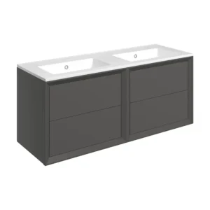 4 Drawer Basin Unit Handleless Matt Clay