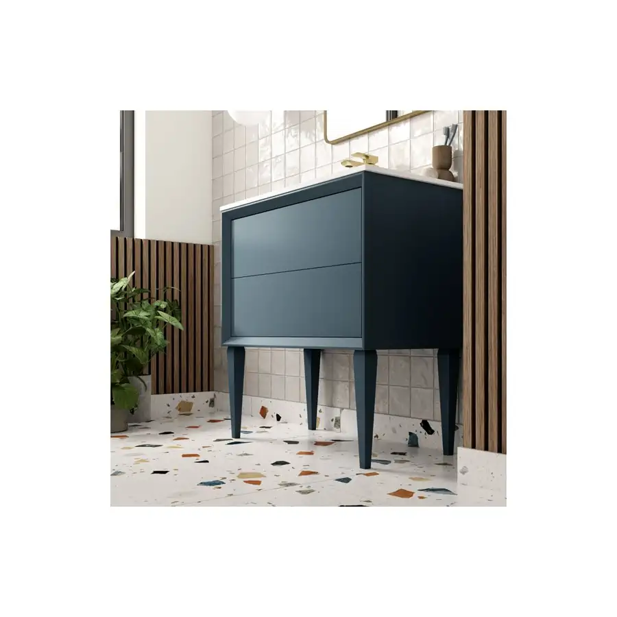 Modish 4 Drawer Basin Unit Matt Storm Blue DIFTP5426 - Image 3