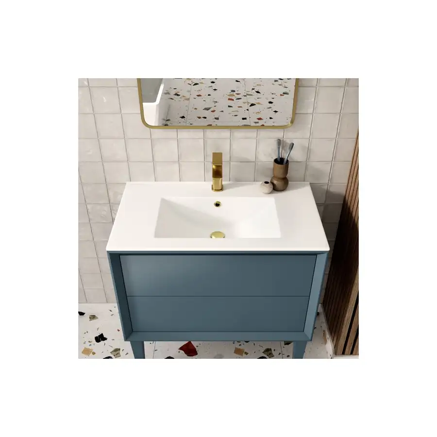 Modish 4 Drawer Basin Unit Matt Storm Blue DIFTP5426 - Image 4