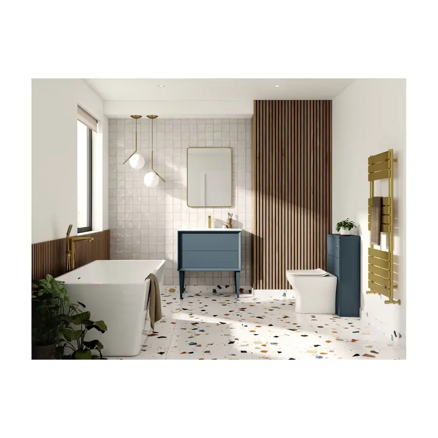 Modish 4 Drawer Basin Unit Matt Storm Blue DIFTP5426 - Image 2