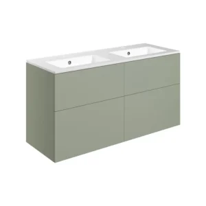 Bathrooms to Love Matt Olive Green Wall Hung Basin With 4 Drawer - DIFTP5444