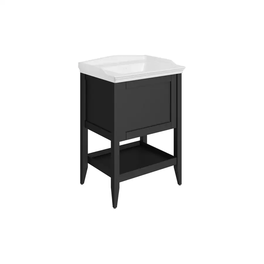 Bathrooms to Love Basin unit 650mm 1 Drawer with Basin Matt Anthracite - DIFTP5518