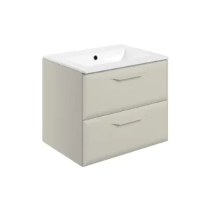 Bathrooms to Love Matt Latte Basin Unit Two Drawer Wall Hung 615mm - DIFTP5540