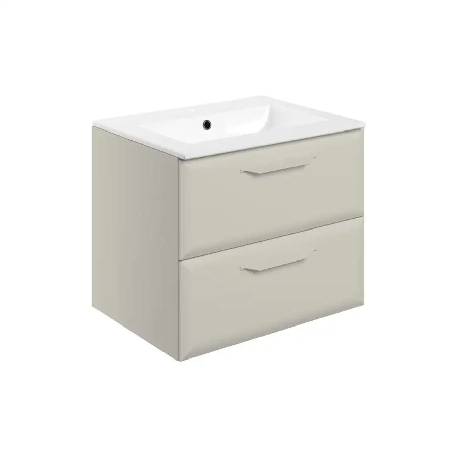 Bathrooms to Love Matt Latte Basin Unit Two Drawer Wall Hung 615mm - DIFTP5540