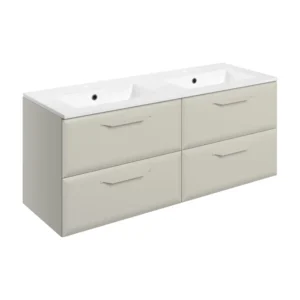 Bathrooms to Love 4 Drawer Basin Unit Wall Hung Matt Latte - DIFTP5632