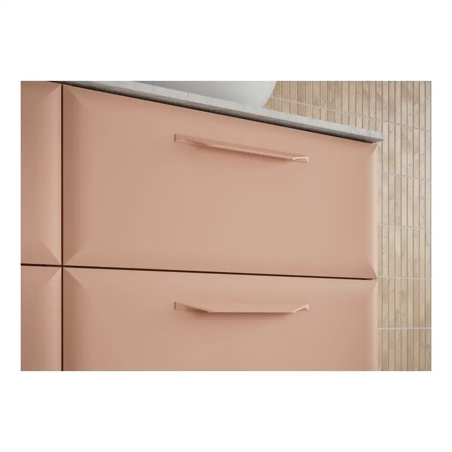 Modish Basin Unit Matt Apricot Wall Hung 4 Drawer - DIFTP5662 - Image 3
