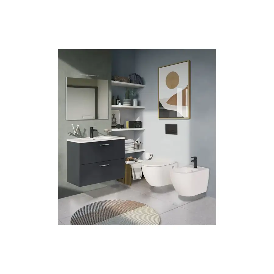 VitrA Matt Black Root Round Bidet Mixer Low Pressure Scratch Resistant - VTTS1286 - Image 3